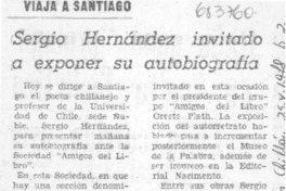 Sergio Hernández invitado a exponer su autobiografía.