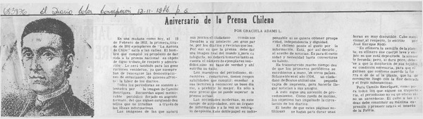 Aniversario de la prensa chilena