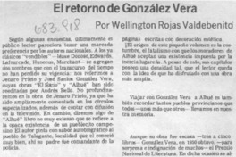 El retorno de González Vera