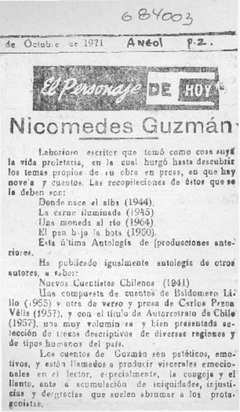 Nicomedes Guzmán.