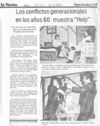 Los Conflictos generacionales en los años 60 muestra "Help".