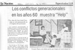 Los Conflictos generacionales en los años 60 muestra "Help".