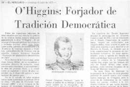 O'Higgins, forjador de una tradición democrática