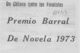 Premio Barral de novela 1973.