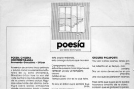 Poesía chilena contemporánea