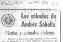 Plantas y animales chilenos