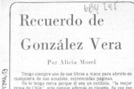 Recuerdos de González Vera