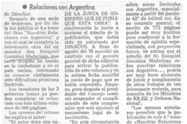 Relaciones con Argentina