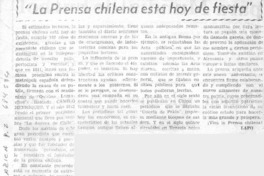 La prensa chilena esta hoy de fiesta