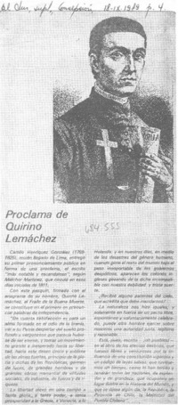 Proclama de Quirino Lemáchez.