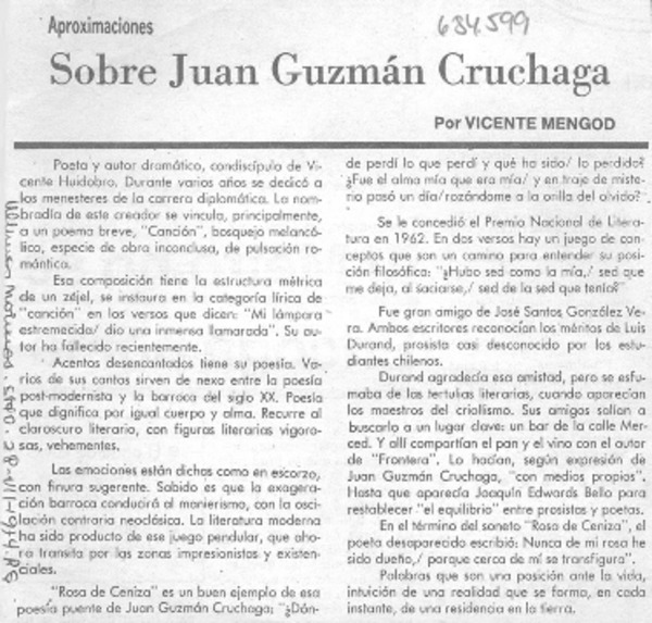 Sobre Juan Guzmán Cruchaga