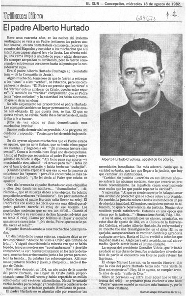 El Padre Alberto Hurtado.