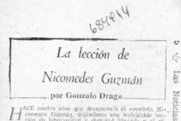 La lección de Nicomedes Guzmán