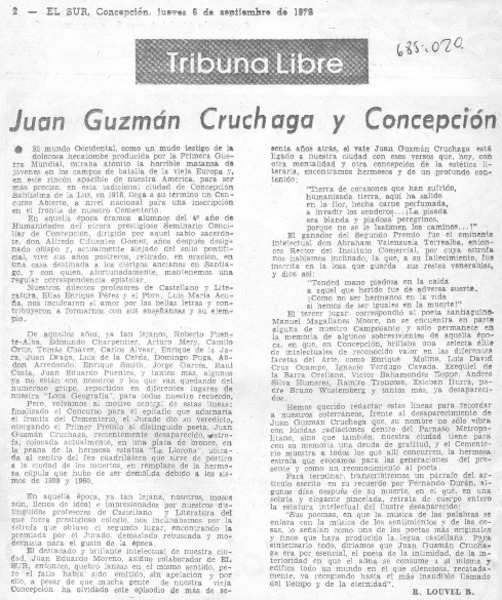 Juan Guzmán Cruchaga y Concepción