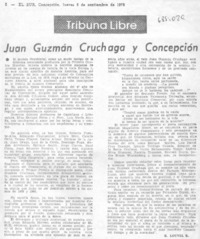 Juan Guzmán Cruchaga y Concepción