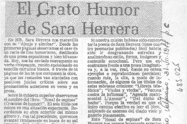 El grato humor de Sara Herrera