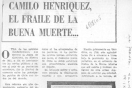 Camilo Henríquez, el Fraile de la buena muerte...