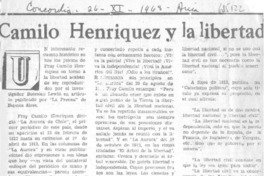 Camilo Henríquez y la libertad.