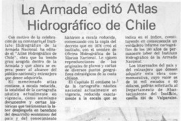 La armada editó atlas hidrográfico de Chile.