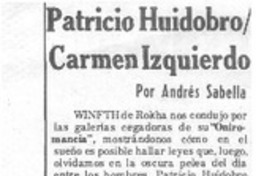 Patricio Huidobro Carmen Izquierdo