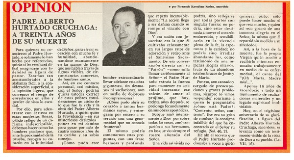 Padre Alberto Hurtado Cruchaga: a treinta años de su muerte