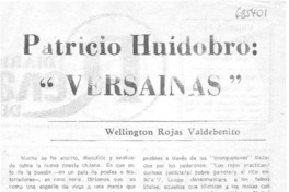 Patricio Huidobro "Versainas"