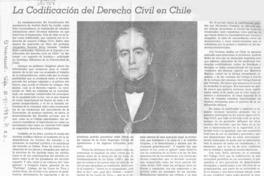 La codificación del derecho civil en Chile