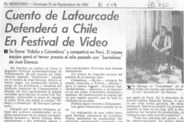 Cuento de Lafourcade defenderá a Chile en festival de video.