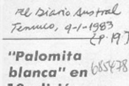 "Palomita blanca" en 18 edición.