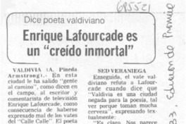 Enrique Lafourcade es un "creído inmortal"