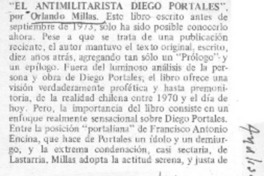 El antimilitarista Diego Portales".