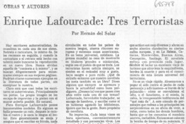 Enrique Lafourcade: Tres terroristas