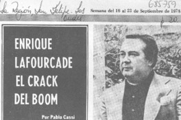 Enrique Lafourcade el crack del boom