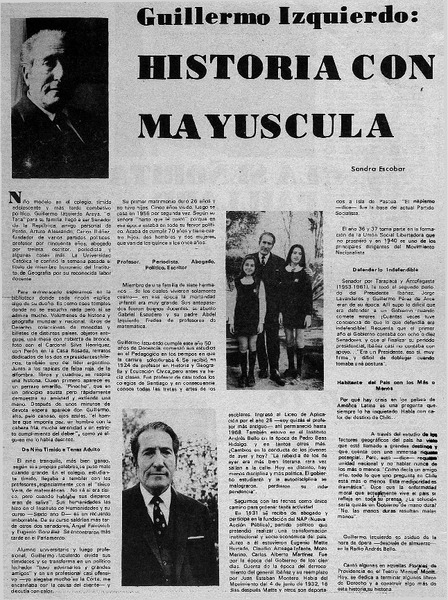 Guillermo Izquierdo: historia con mayuscula