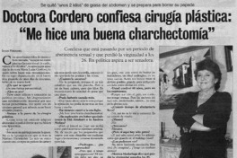 Doctora Cordero confiesa cirugía plástica: "Me hice una buena charchectomía" : [entrevista]