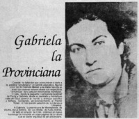 Gabriela Mistral la provinciana.