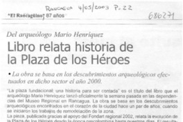 Libro relata historia de la Plaza de los Héroes