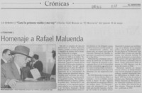 Homenaje a Rafael Maluenda.