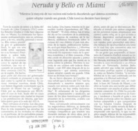 Neruda y Bello en Miami