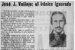 José J. Vallejo: el irónico ignorado.