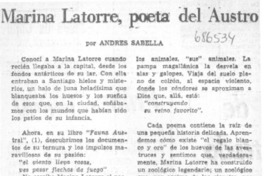 Marina Latorre, poeta del austro