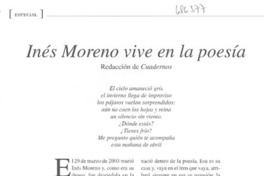 Inés Moreno vive en la poesía