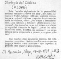 Sicología del chileno