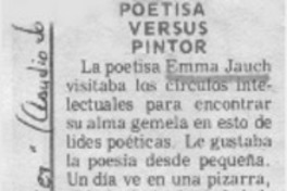 Poetisa versus pintor.