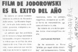 Film de Jodorowsky es el éxito del año.