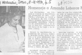 Homenaje a Amanda Labarca H.
