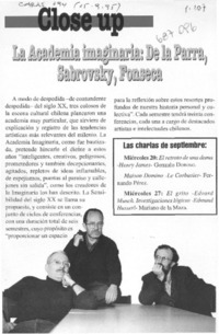 La academia imaginaria: De la Parra, Sabrovsky, Fonseca.