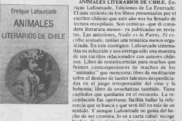 Animales literarios de Chile