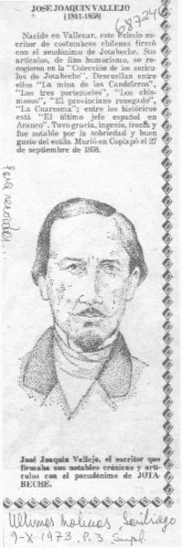 José Joaquín Vallejo (1811-1858)