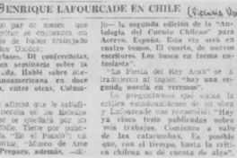 Enrique Lafourcade en Chile